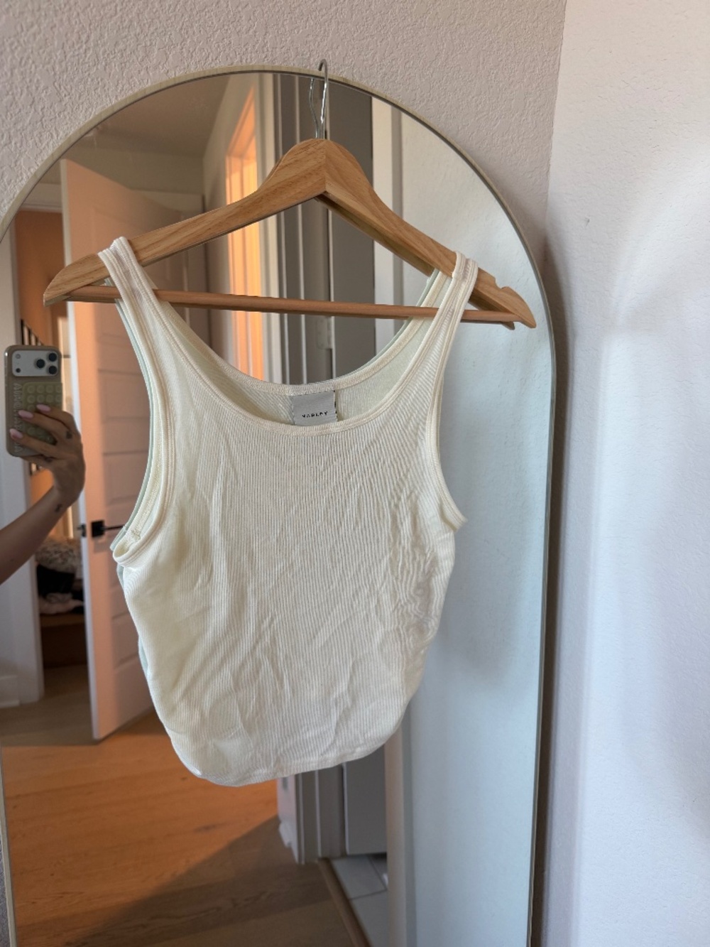 Varley Emma Tencel Rib Tank Top | Ivory Cream